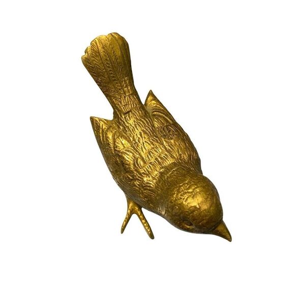 Sweetest FLORENZA Figural Golden Birdie Gilded Metal made in Italy Vintage - Picture 4 of 6